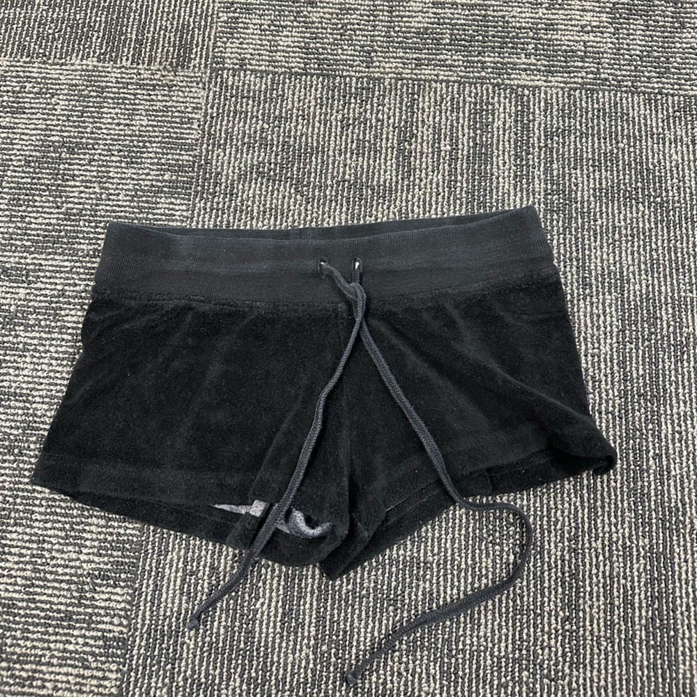 Women’s Hard Tail Forever Terry Cloth Black Shorts- Size M